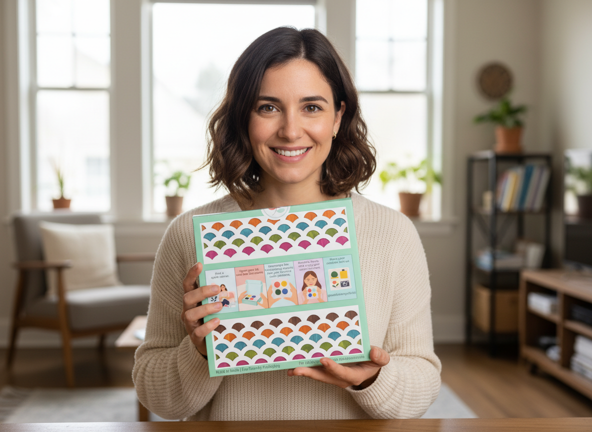 CraftCherry™ Mindful DIY Kit – Scallop Harmony Art (8×8”)