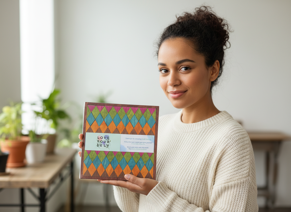 CraftCherry Mindful DIY Kit – Diamond Shape Art (8×8”)