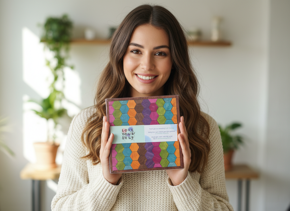 CraftCherry Mindful DIY Kit – Hexagon Zen Art (8×8”)