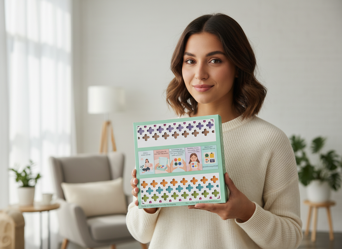 CraftCherry™ Mindful DIY Kit – Moroccan Serenity Art (8×8”)